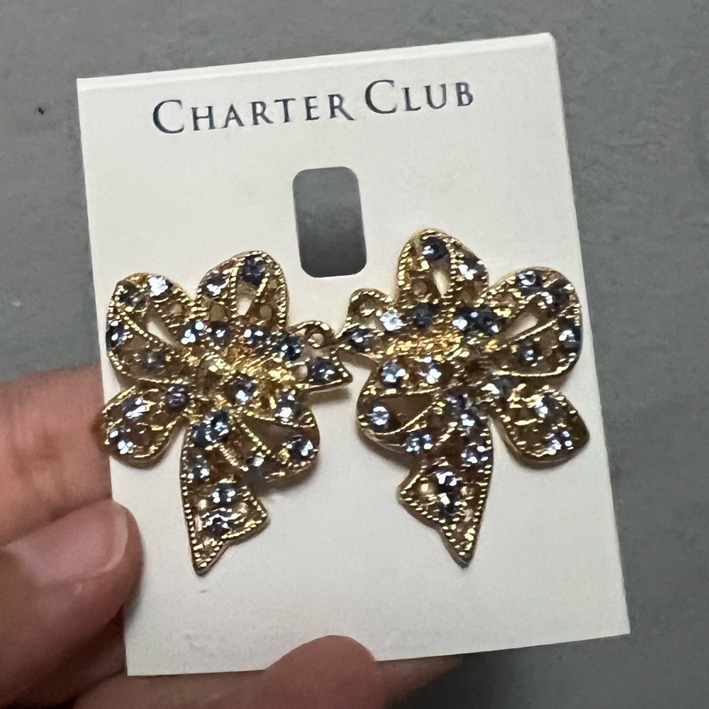 Charter club  bow like earrings